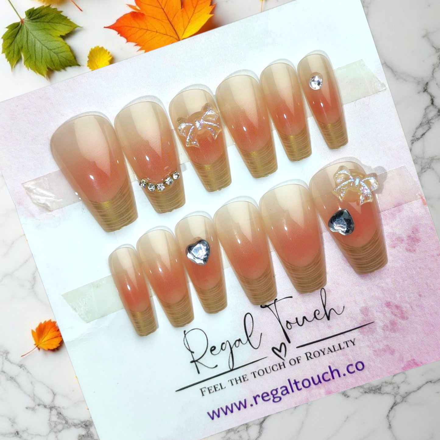 Blush Charm Nails
