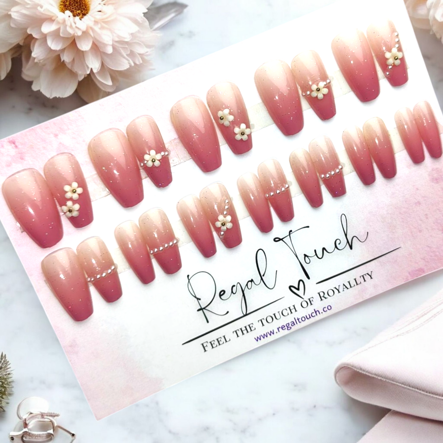 Blushing Petals Nails