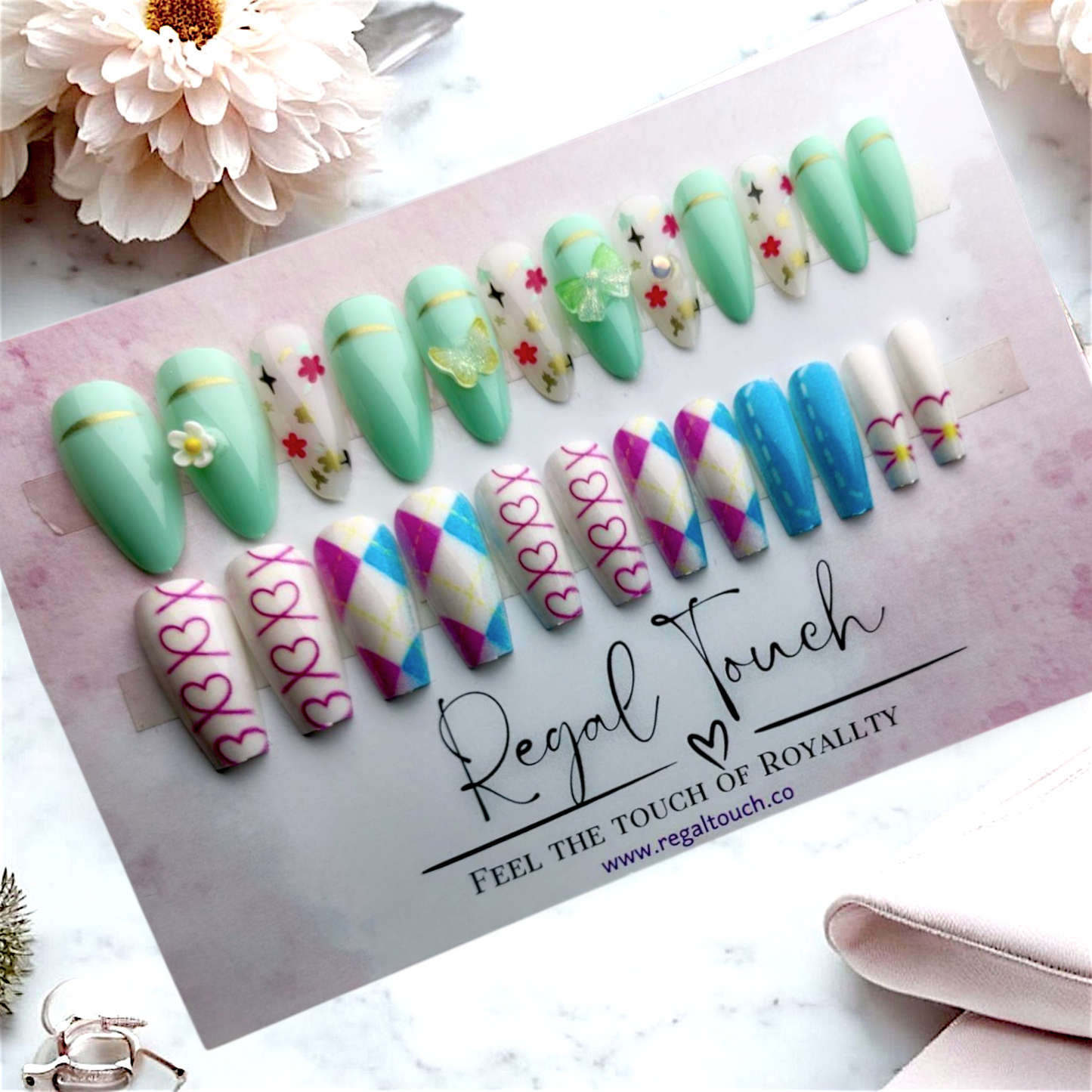 Playful Hearts Nails