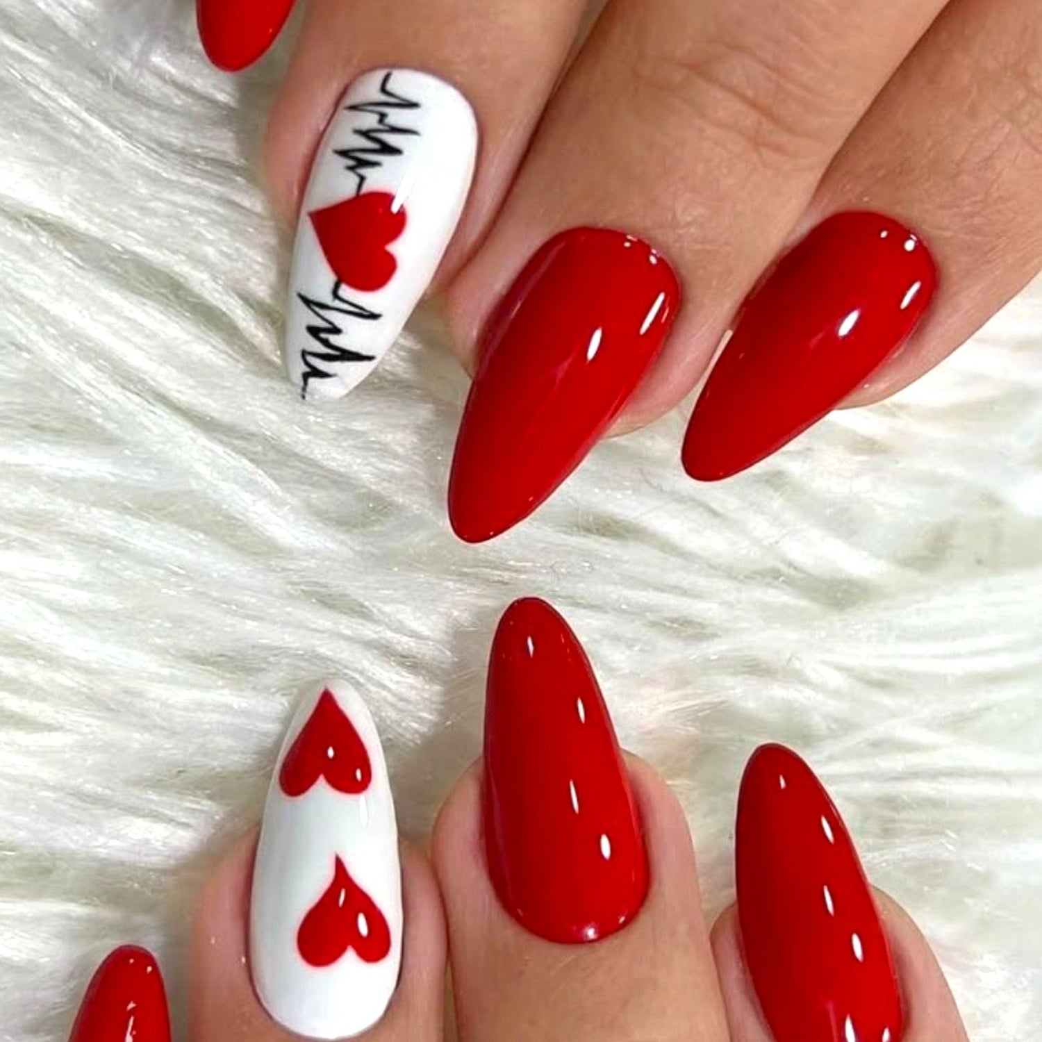 Red Color Nails