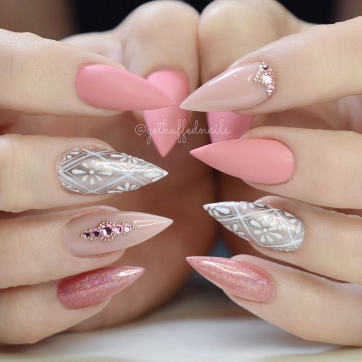 Pink Color Nails