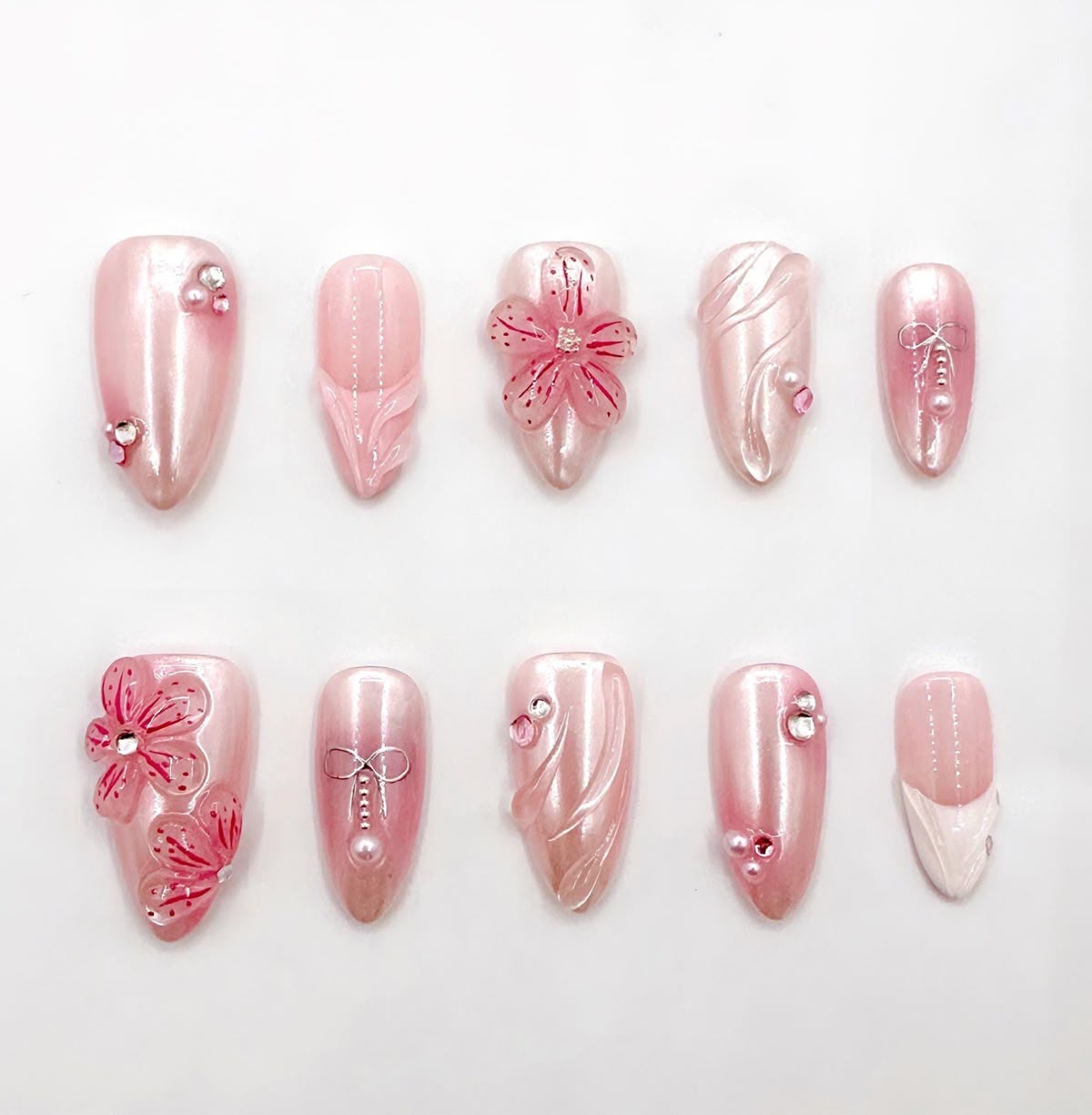 Blushing Petals Nails