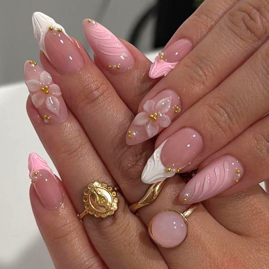 Pink 3D Nails