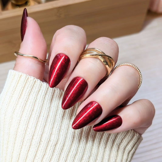 Ruby Glow Nails
