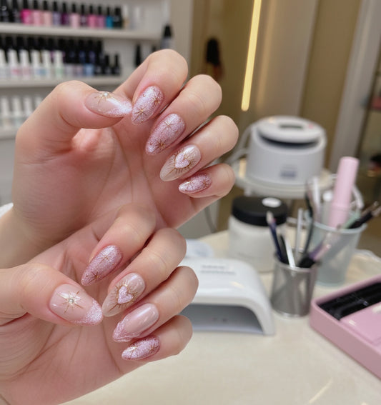 Rose Glow Nails
