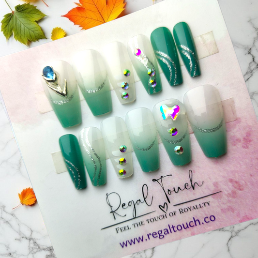 Teal Twilight Nails