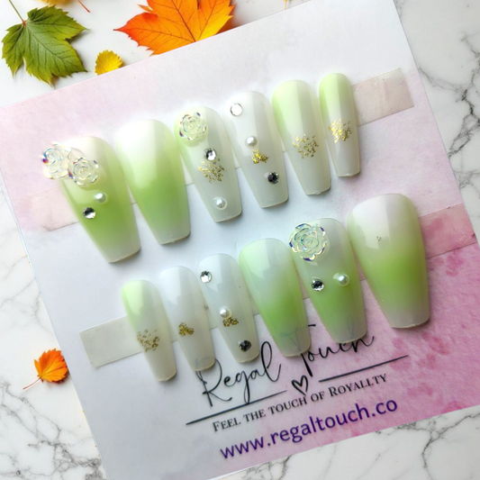 Lime Blossom Nails