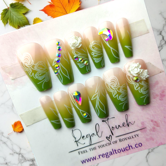 Evergreen Charm Nails