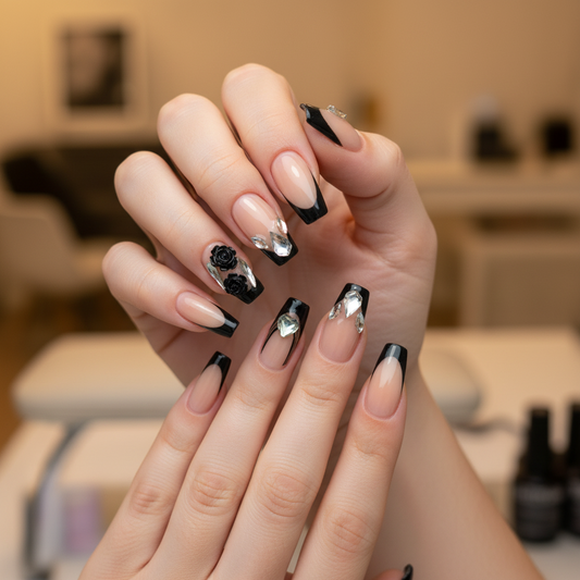 Noir Bloom Nails