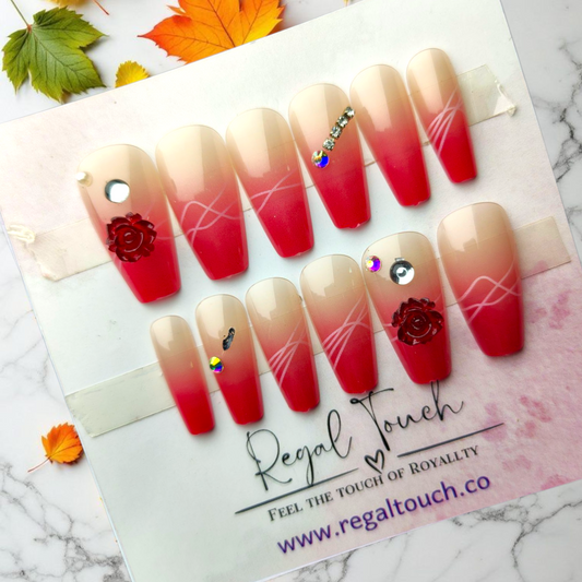 Scarlet Elegance Nails