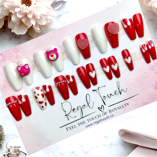 Sweetheart Teddy Nails