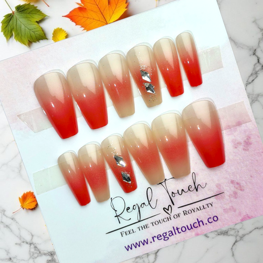 Sunset Sparkle Nails