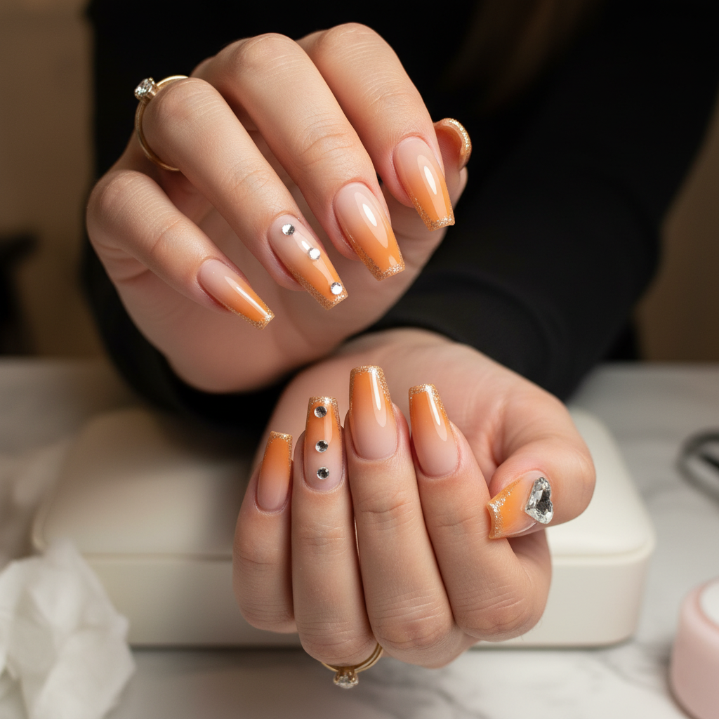 Golden Glaze Nails