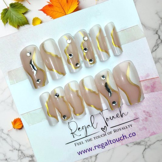 Golden Elegance Nails