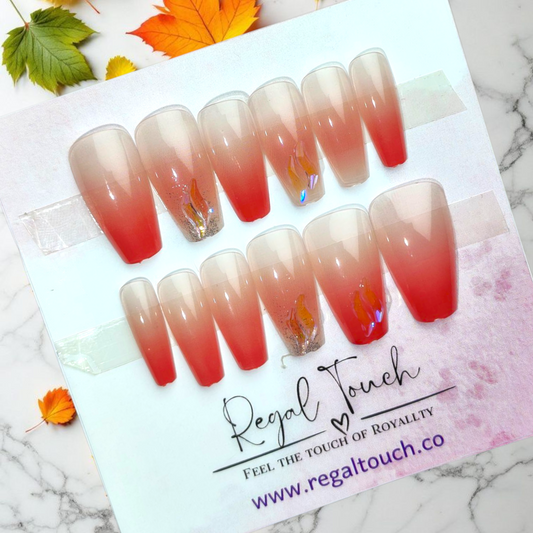 Sunset Flame Nails