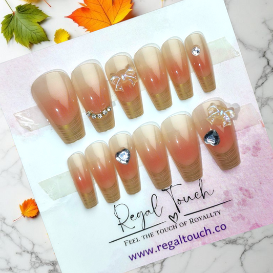 Blush Charm Nails
