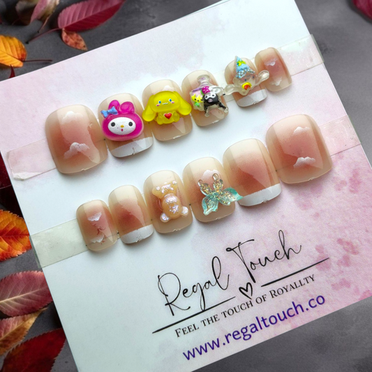 Playful Nude Nails