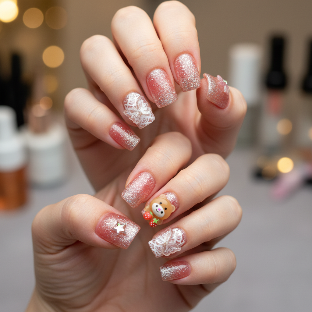 Glittery Bliss Nails