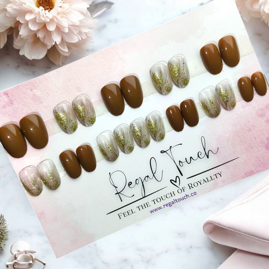 Mocha Gold Nails