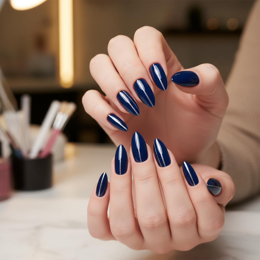 Midnight Sapphire Nails