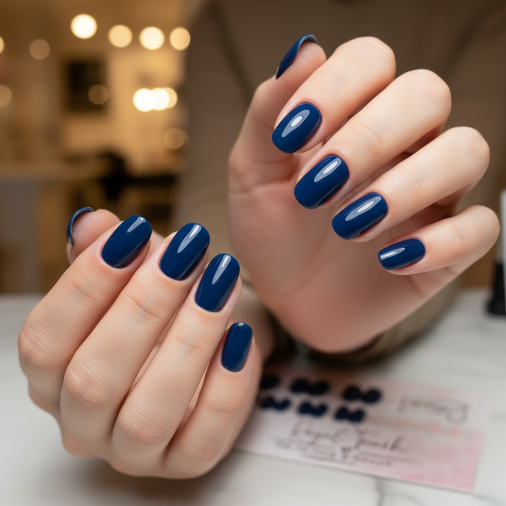 Navy Elegance Nails