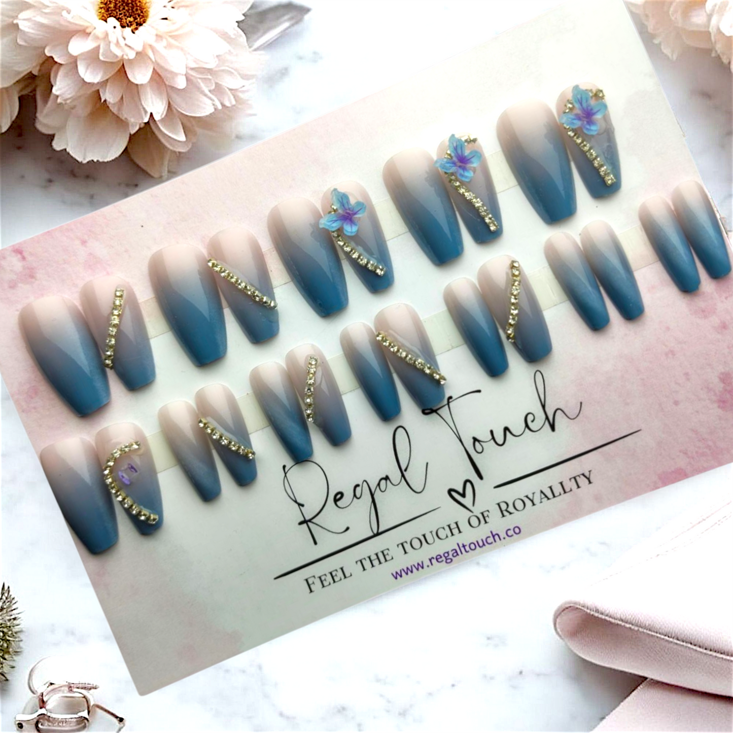 Blue Ombre Nails