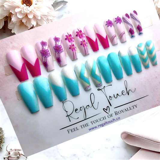 Majestic Petals Nails