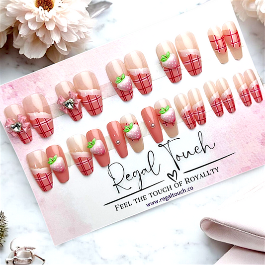 Strawberry Sweetheart Nails