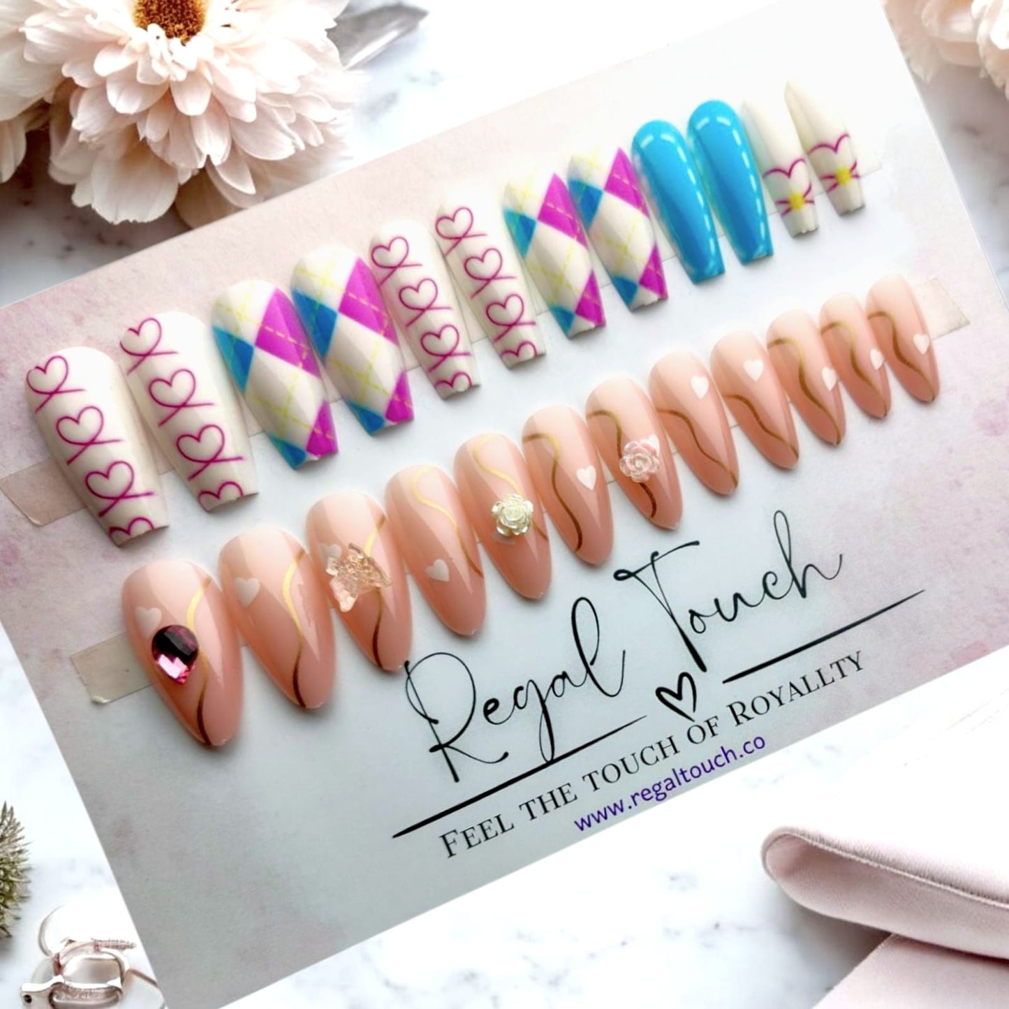 Romantic Heart Nails