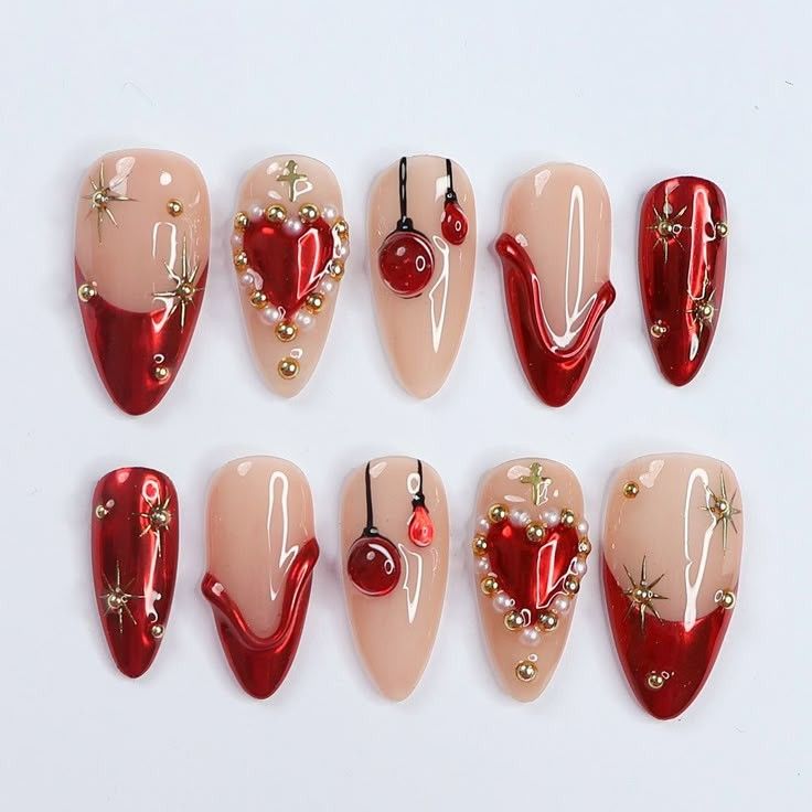 Scarlet Elegance Nails