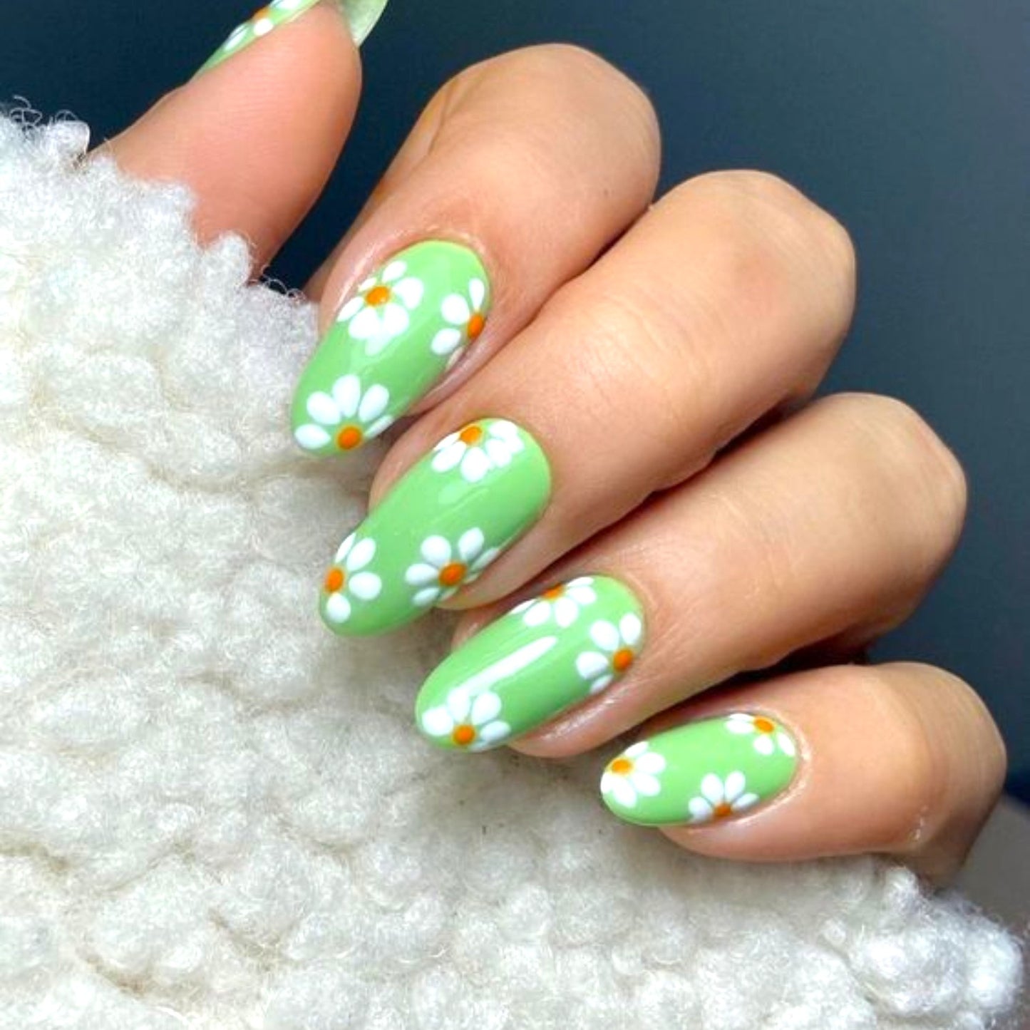 Lime Blossom Nails