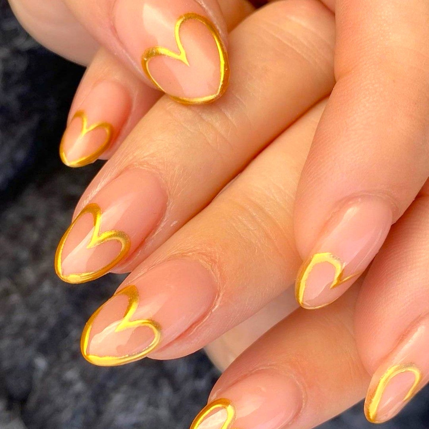 Golden Drip Nails