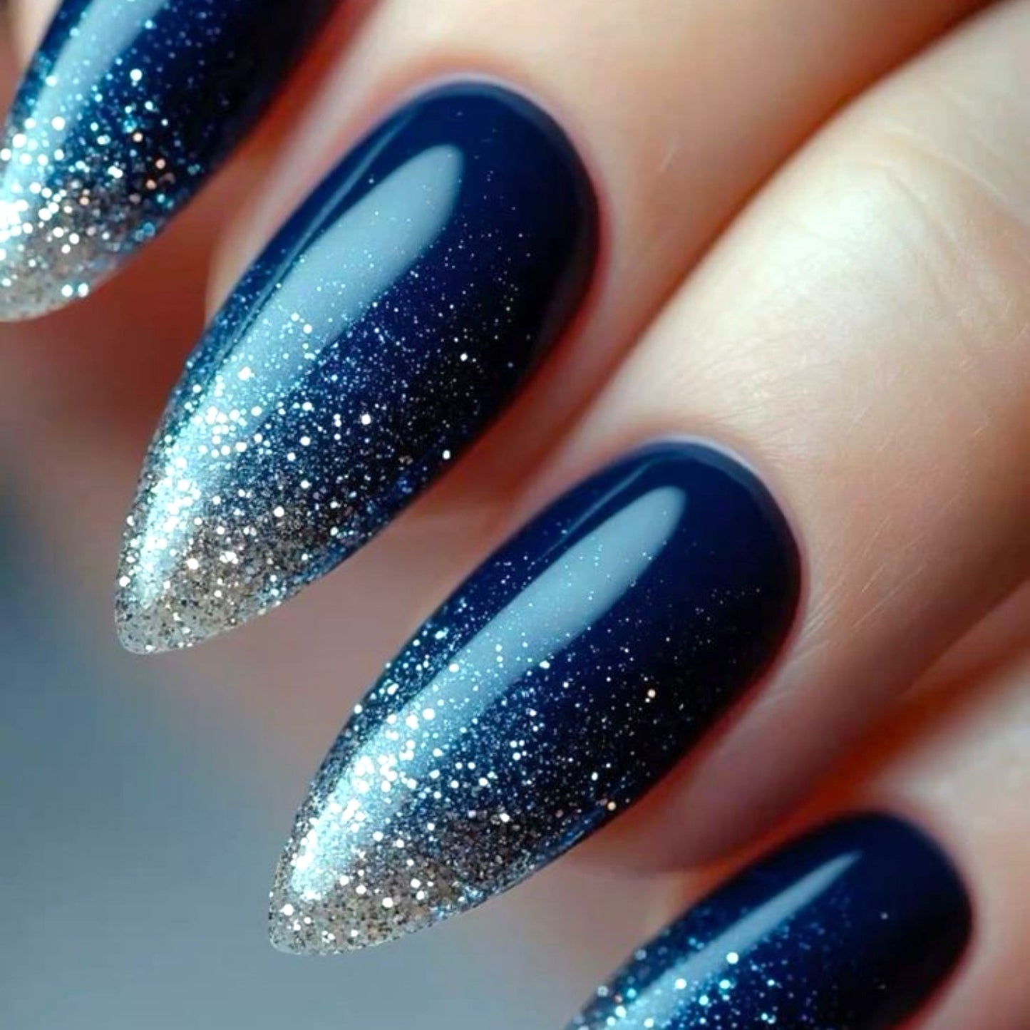 Starry Blossom Nails