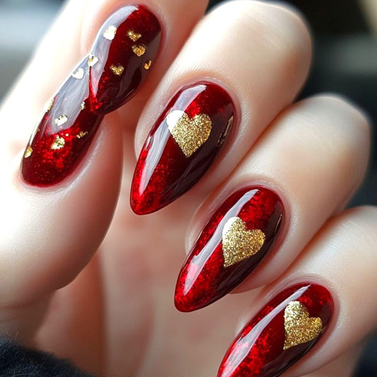 Ruby Gold Hearts